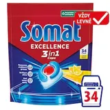 Somat Excellence 3in1 Lemon Fresh kapsle do automatické myčky nádobí 34 ks 615,4g