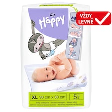 Bella Baby Happy Dětské hygienické podložky XL 90 cm x 60 cm 5 ks