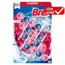 Bref Power Active Flower tuhý WC blok 4 x 50g
