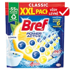 Bref Power Active Lemon tuhý WC blok 6 x 50g (300g)