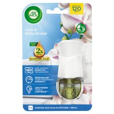 Air Wick Elektrický osvěžovač vzduchu strojek a náplň prádlo a bílá orchidej 19ml