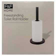 F&F Home Black držák na toaletní papír 15 x 35 cm