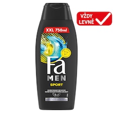 Fa Men Sport sprchový gel a pěna do koupele 3v1 na tělo, vlasy a obličej s citronovou vůní 750ml