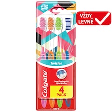 Colgate Twister Design Edition zubní kartáček měkký 4pack