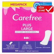 Carefree Plus Large slipové vložky s jemnou vůní 64 ks