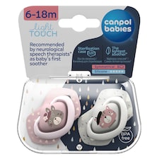 Canpol babies Dudlík silikonový symetrický  BONJOUR PARIS 6-18m  2ks růžový
