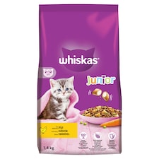 Whiskas Junior s lahodným kuřecím 1,4kg