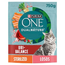 Purina ONE Dual Nature Sterilised granule pro kočky brusinka, losos 750g