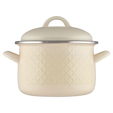 Cream smaltovaný hrnec 16 cm