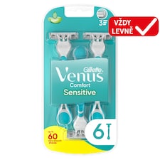 Gillette Venus Comfort Sensitive Pohotová Holítka, Balení Po 6