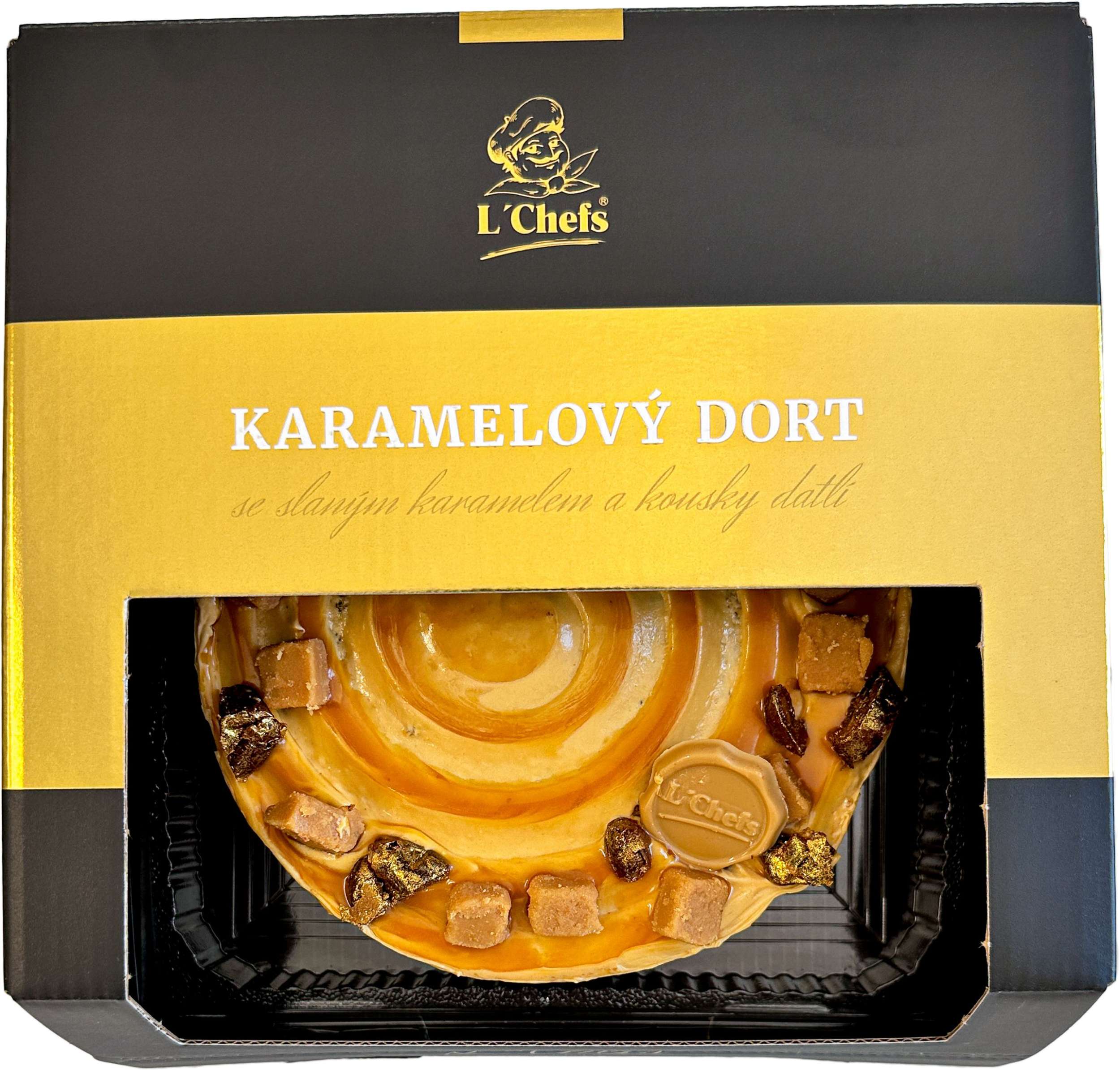 L'Chefs Karamelový dort se slaným karamelem a kousky datlí 600 g