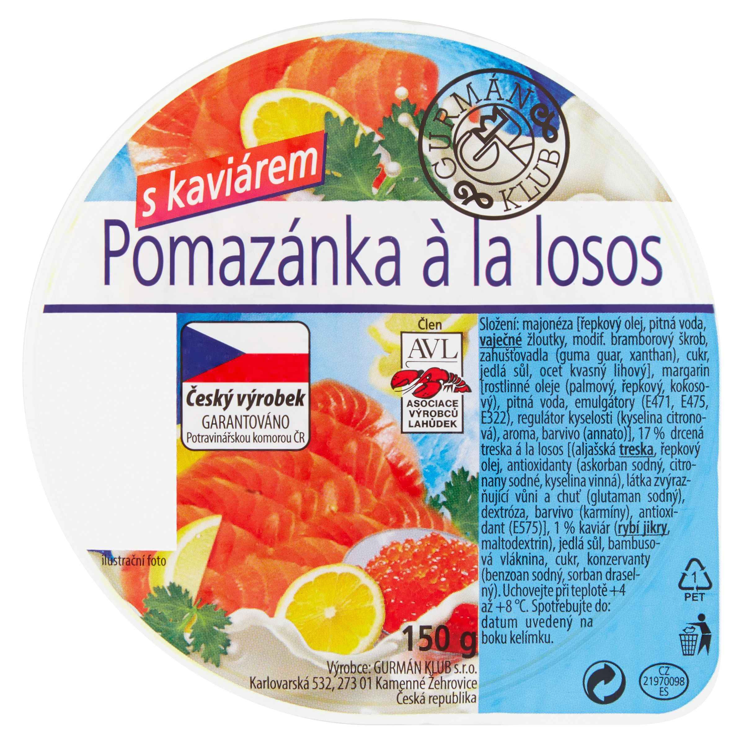 Gurmán Klub Pomazánka àlá losos s kaviárem 150 g