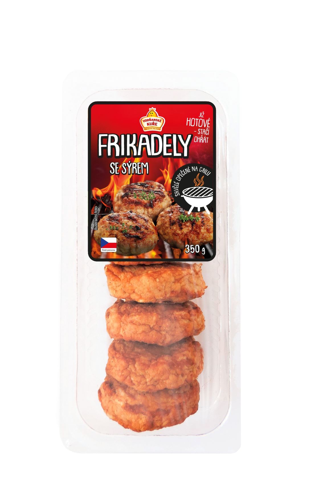 Vodňanské kuře Smažené frikadely se sýrem 350g