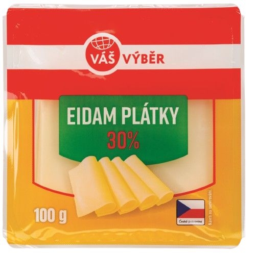 Váš Výběr Eidam 30% plátky 100g