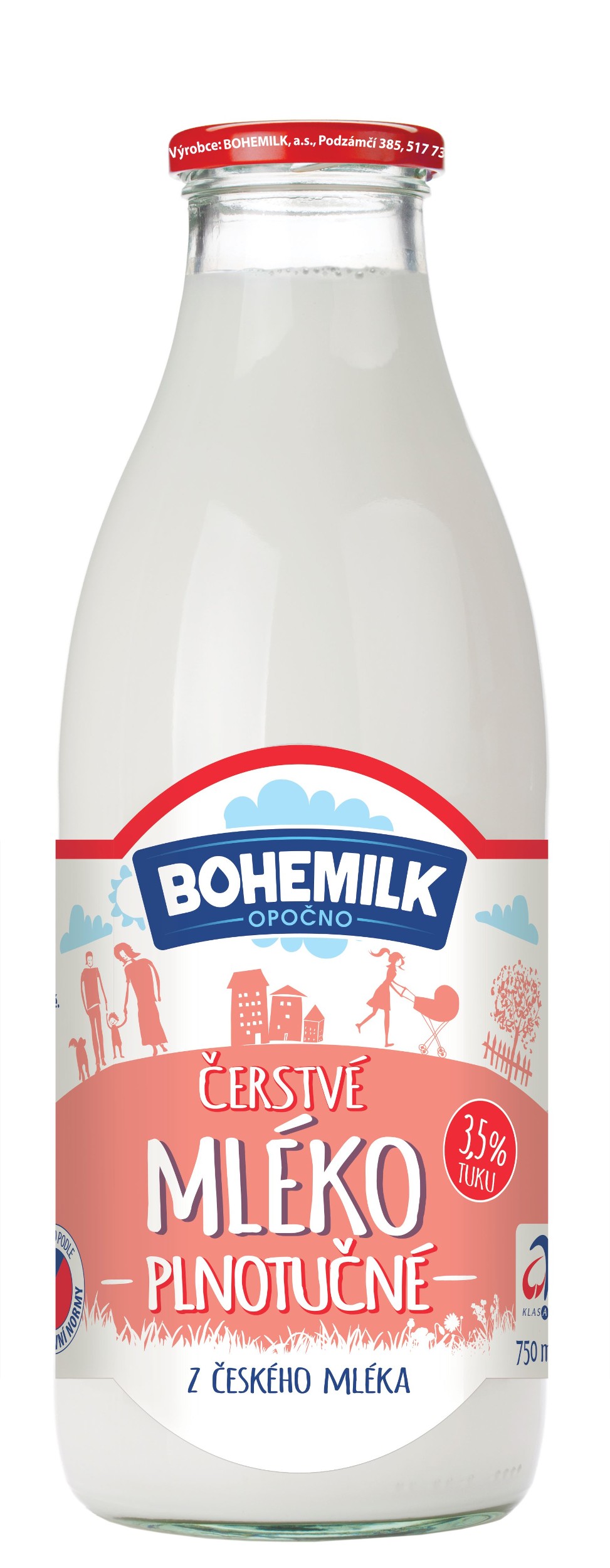 Bohemilk Čerstvé mléko 3,5% 750 ml