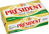 Président Plaquette Máslo poloslané 250 g