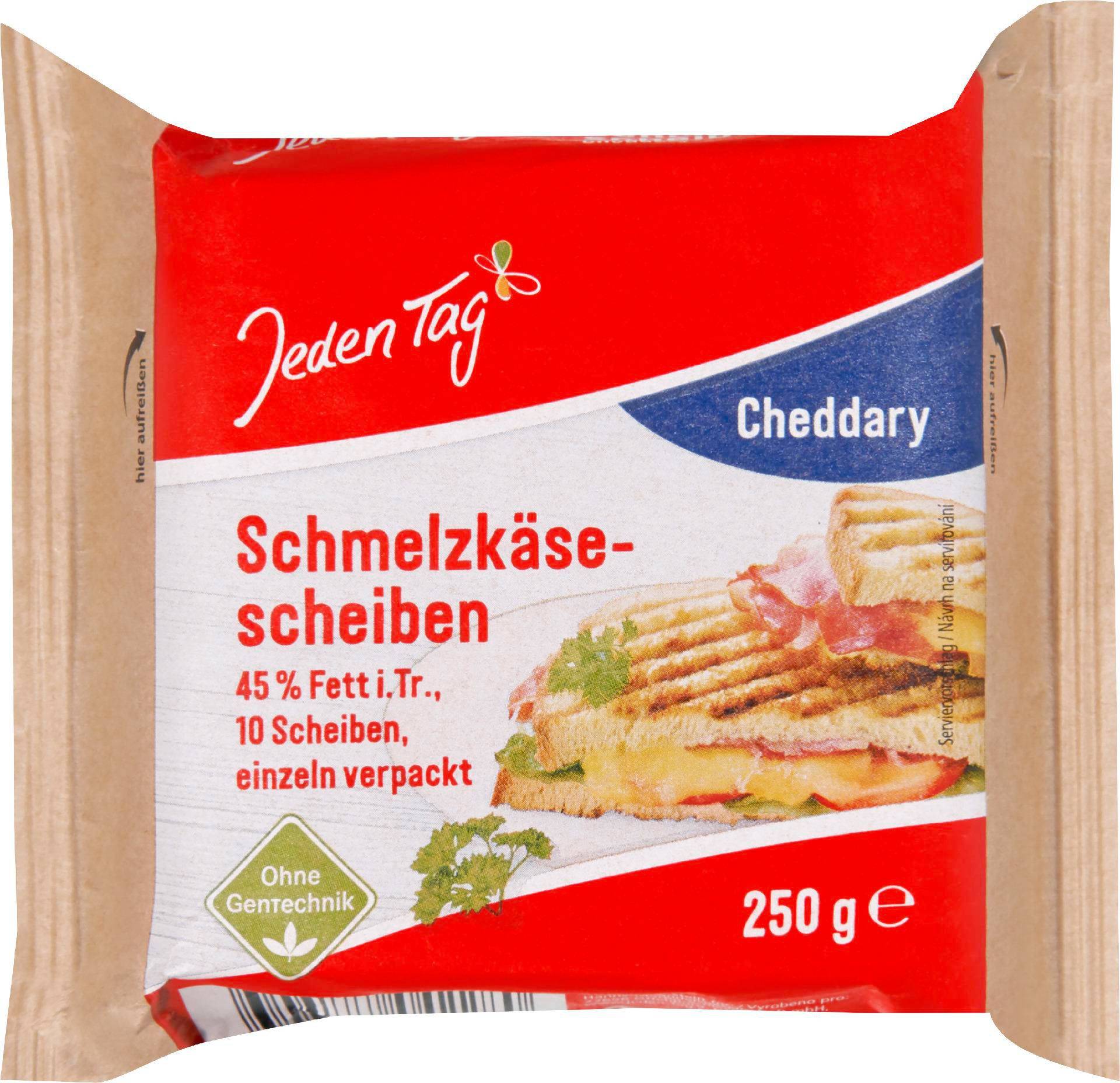Jeden Tag Tavený sýr plátky chedar 250g