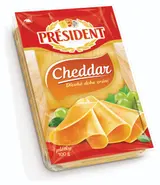Président Cheddar 45% plátky 100 g