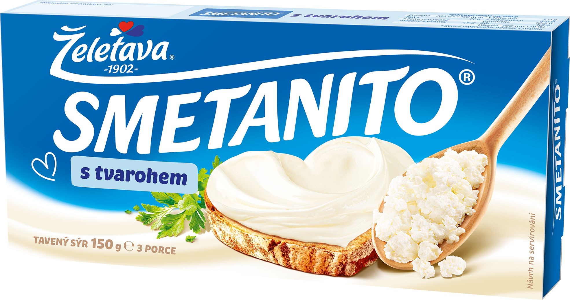 Želetava Smetanito s tvarohem 3ks 150 g