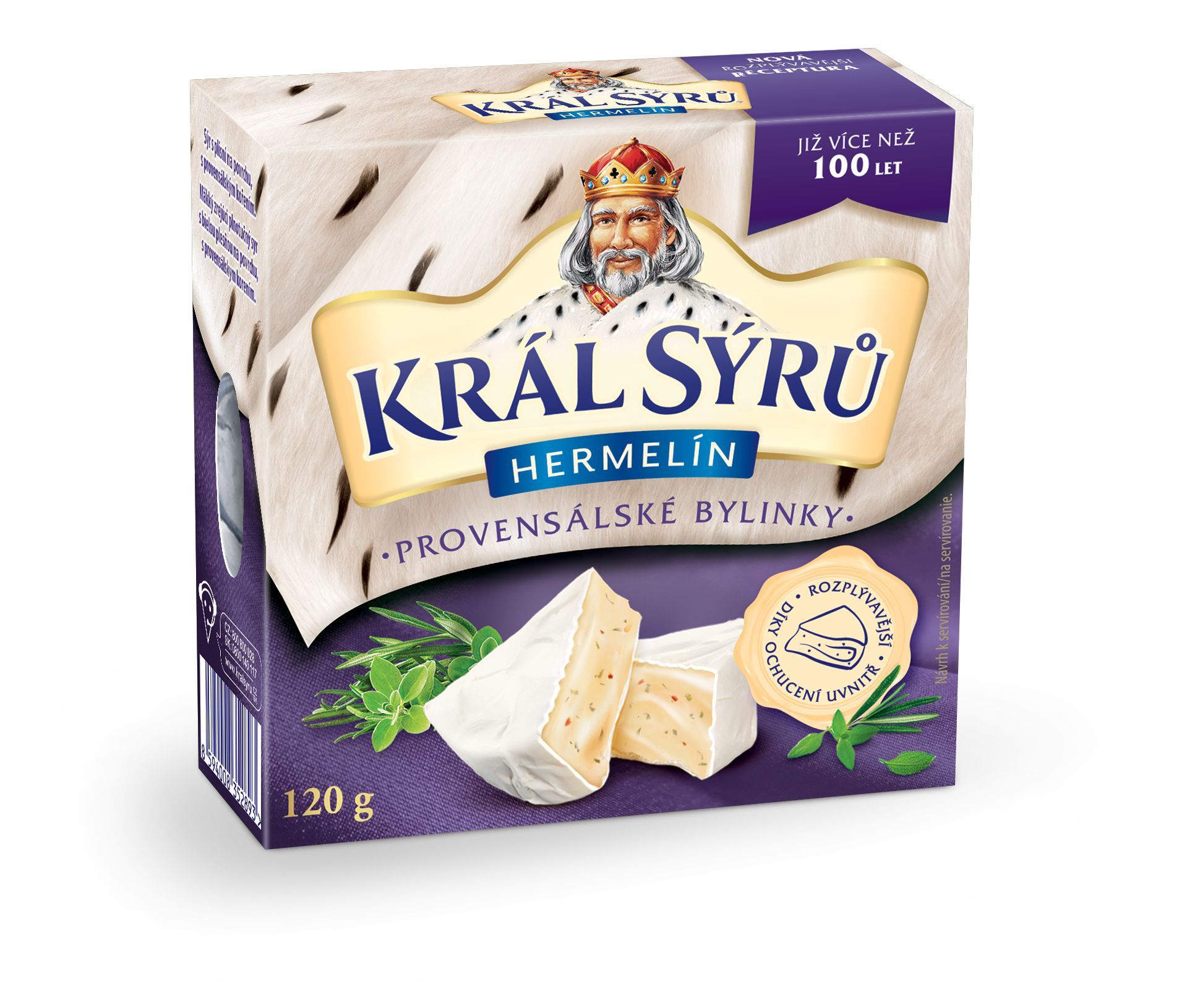 Král Sýrů Hermelín provensálské bylinky 120 g