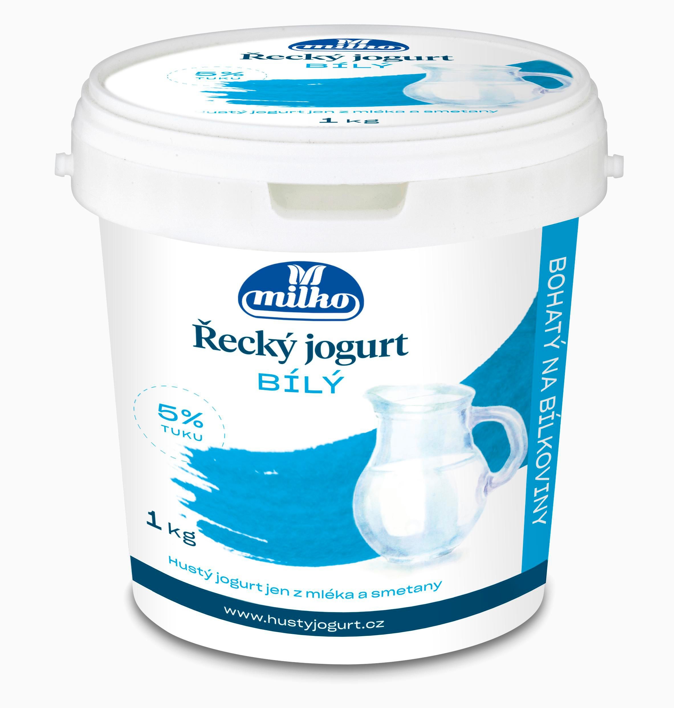 Milko Řecký jogurt bílý 5 % kbelík 1kg