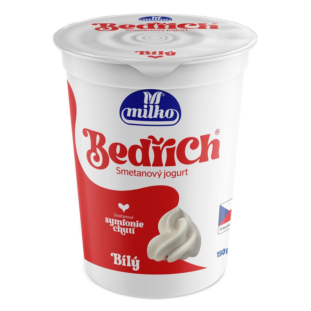 Milko Bedřich smetanový jogurt bílý 10% 150g