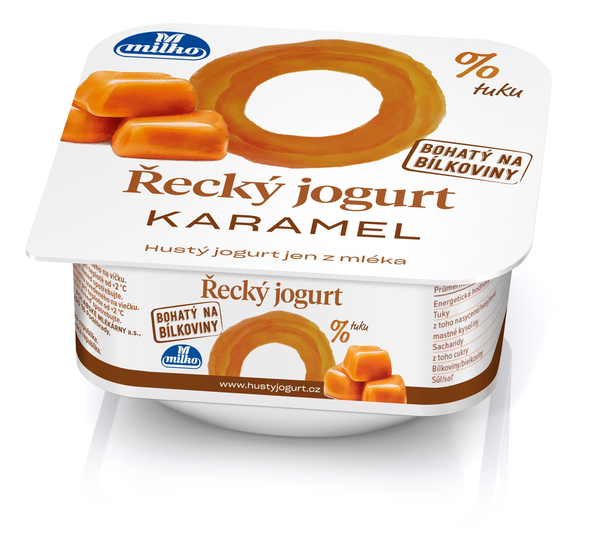 Milko Řecký jogurt 0% karamel 140g