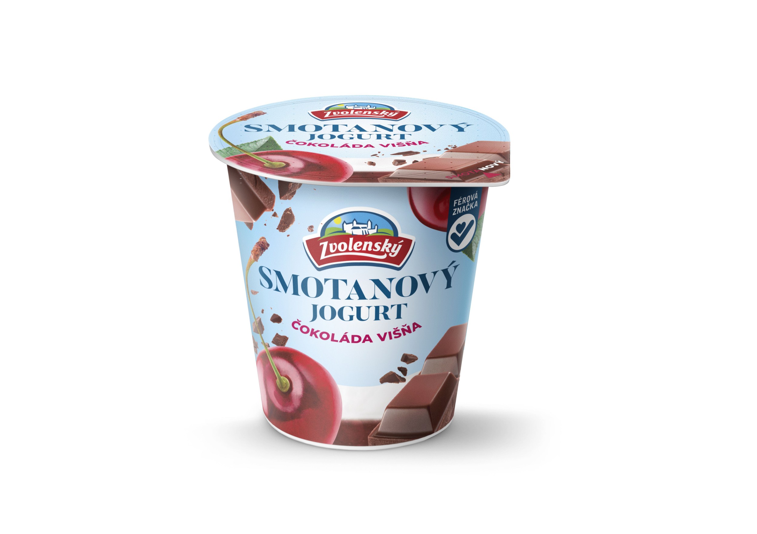 Zvolenský smetanový jogurt čokoláda-višeň 145g