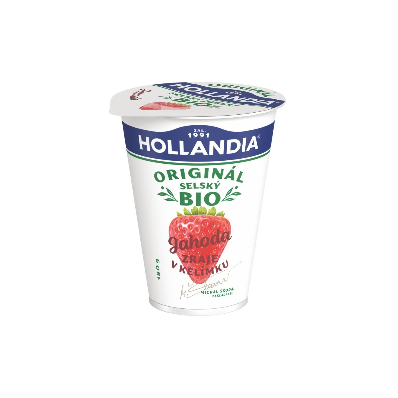 HOLLANDIA BIO Jogurt selský, Jahoda 180 g
