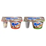 Zott Monte Mléčný dezert čokoládový s lískovými oříšky Choco-Flakes/Waffle sticks 125 g