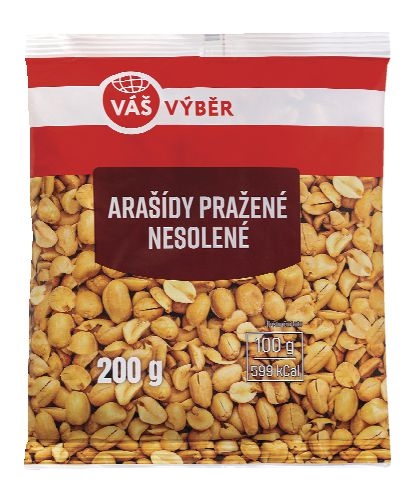 Váš Výběr Arašídy pražené nesolené 200g
