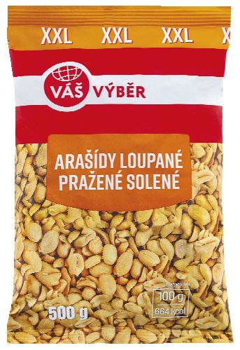 Váš Výběr Arašídy loupané pražené solené 500 g