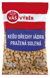 Váš Výběr Kešu ořechy jádra pražená solená 150 g