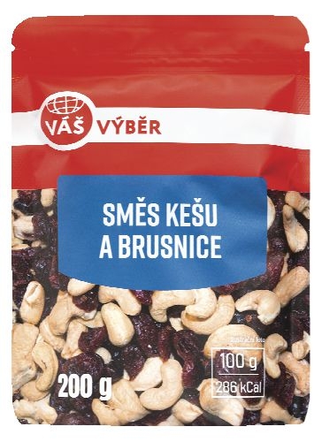 Váš Výběr Směs kešu a brusnice 200g