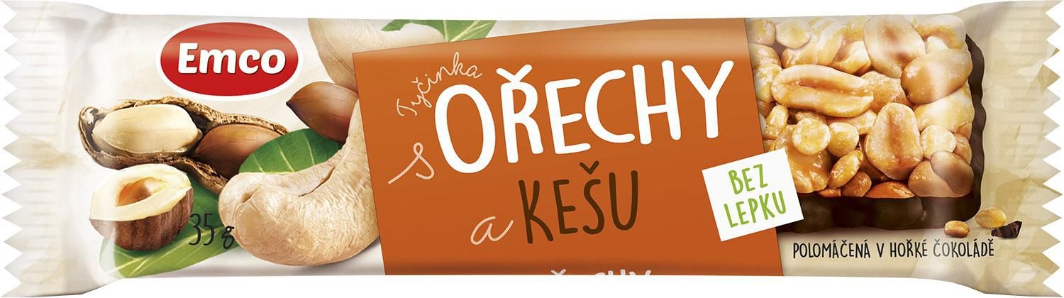 Emco Tyčinka ořechy a kešu 35 g