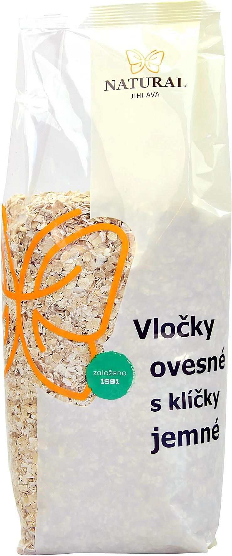 Natural Jihlava Ovesné vločky s klíčky jemné 500g