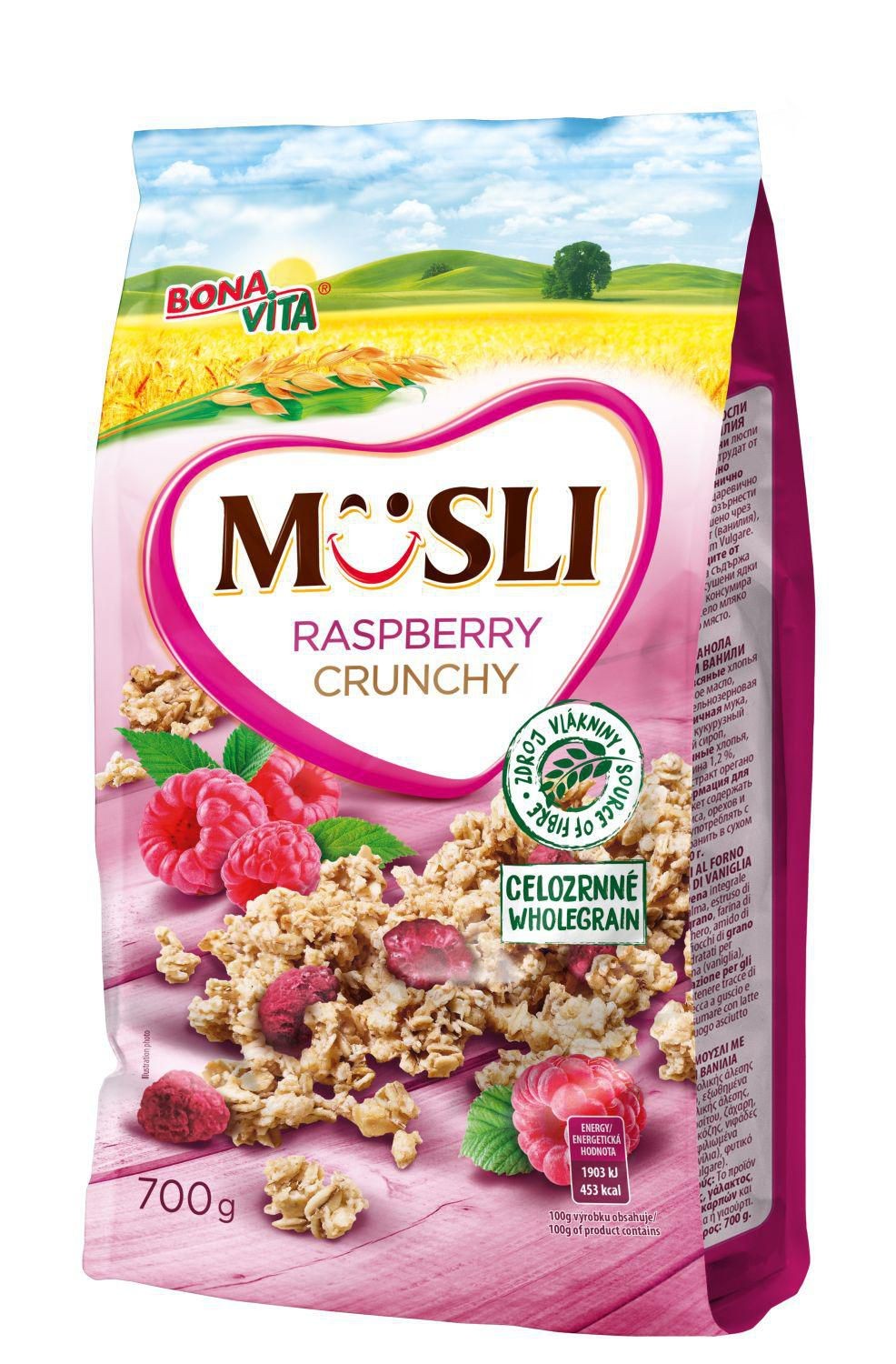 Bona Vita Musli s malinami zapékané & křupavé 700 g