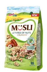 Bonavita Müsli crunchy 4 druhy ořechů celozrnné 700g