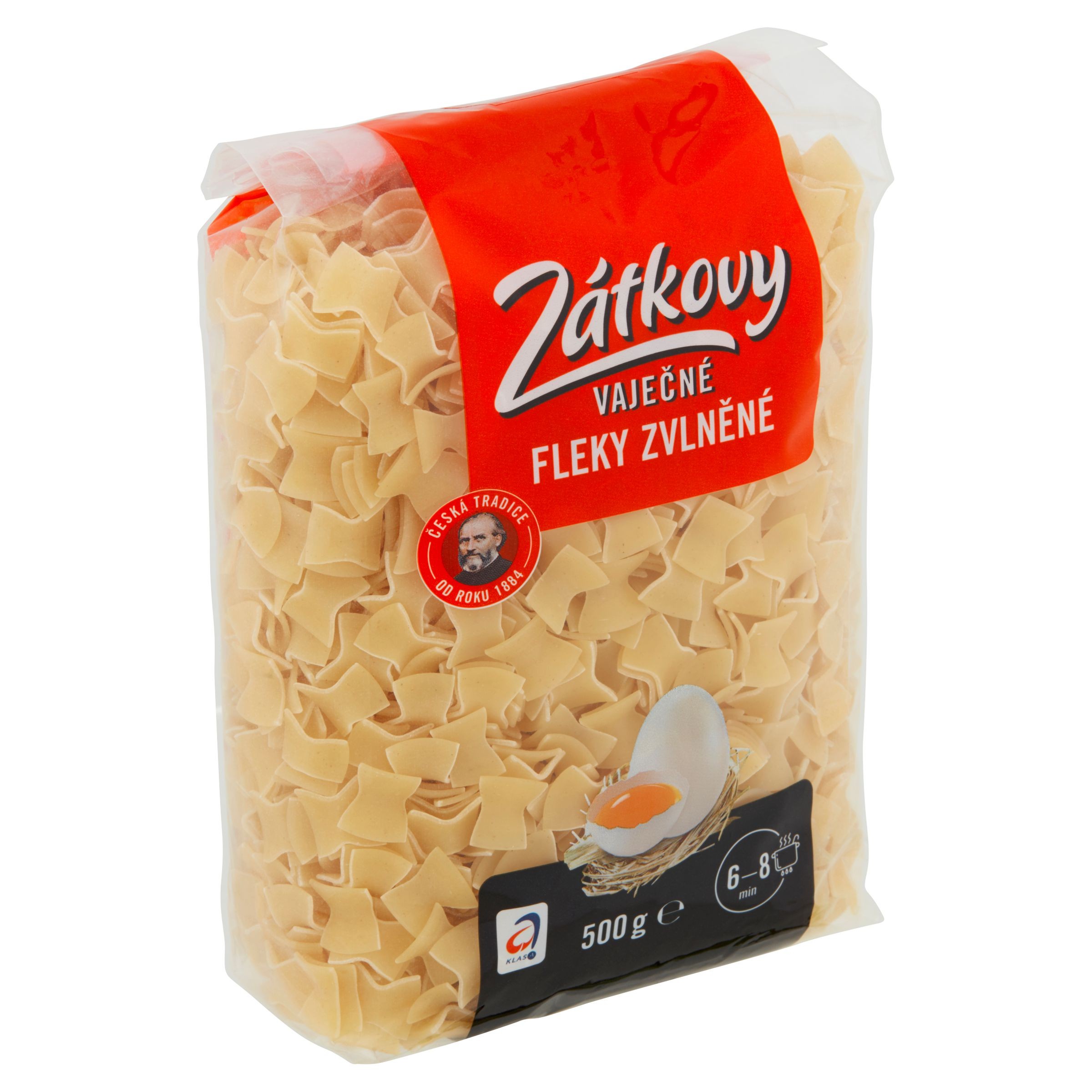 Zátkovy Vaječné těstoviny fleky zvlněné 500 g