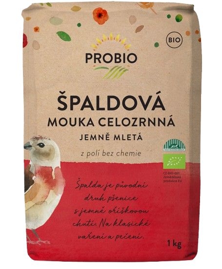 Probio Mouka špaldová BIO celozrnná jemně mletá 1 kg