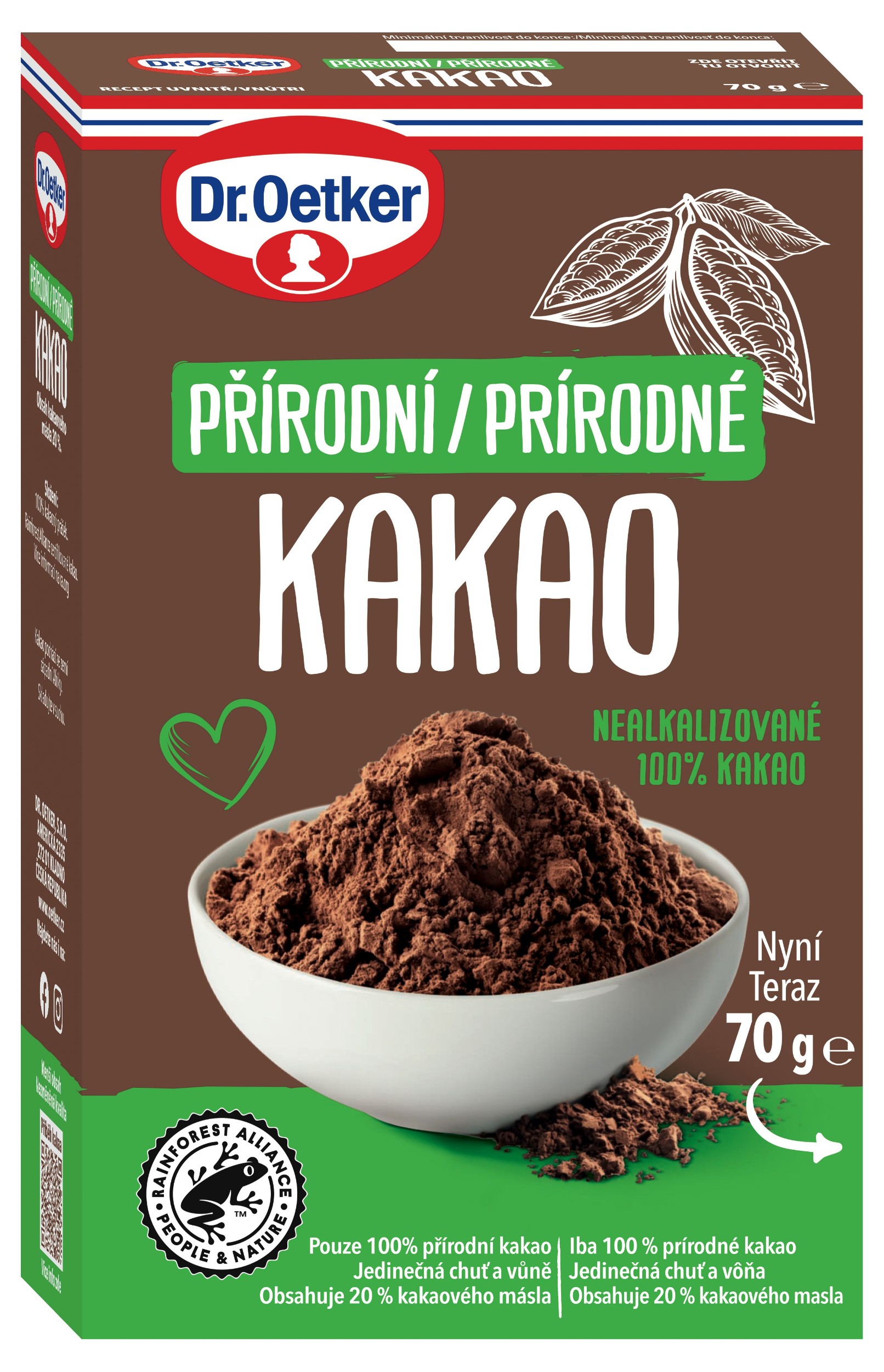 Dr.Oetker Přírodní kakao 70g