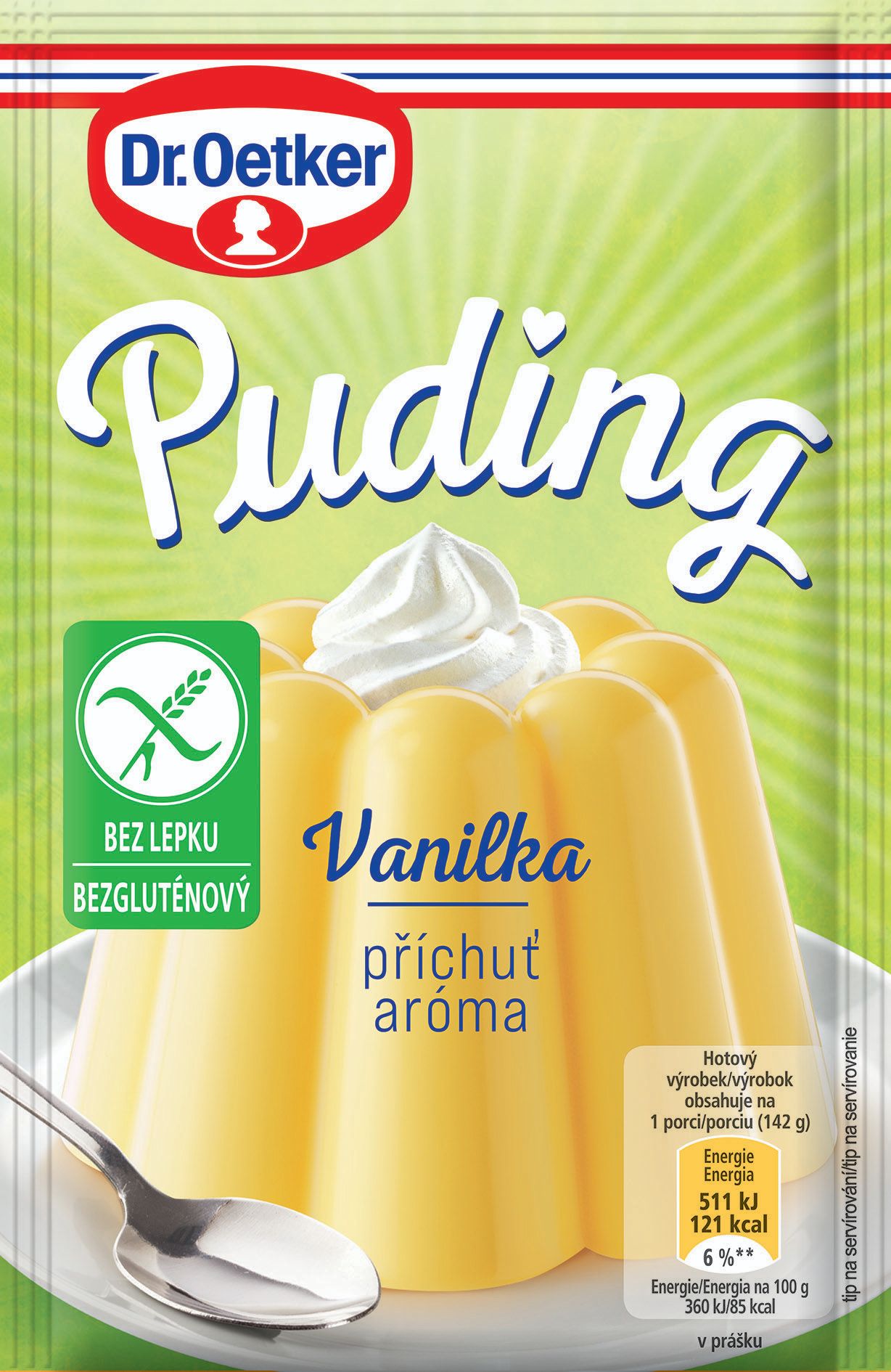 Dr.Oetker Bezlepkový puding vanilka 28g