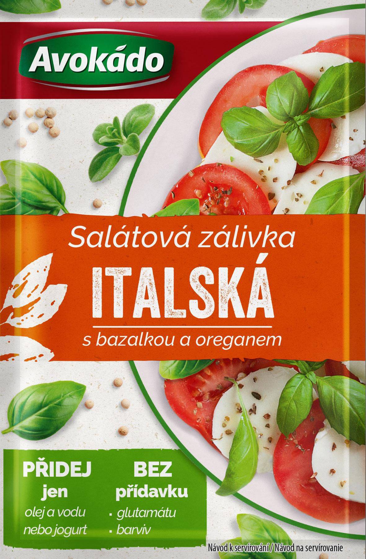 Avokádo Salátová zálivka italská s bazalkou a oregánem 8 g