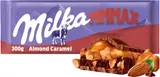 Milka čokoláda Mmmax Almond Caramel, mléčná s mandlemi 300 g