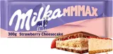 Milka čokoláda Mmmax Strawberry Cheesecake mléčná, příchuť jahodový cheesecake 300 g