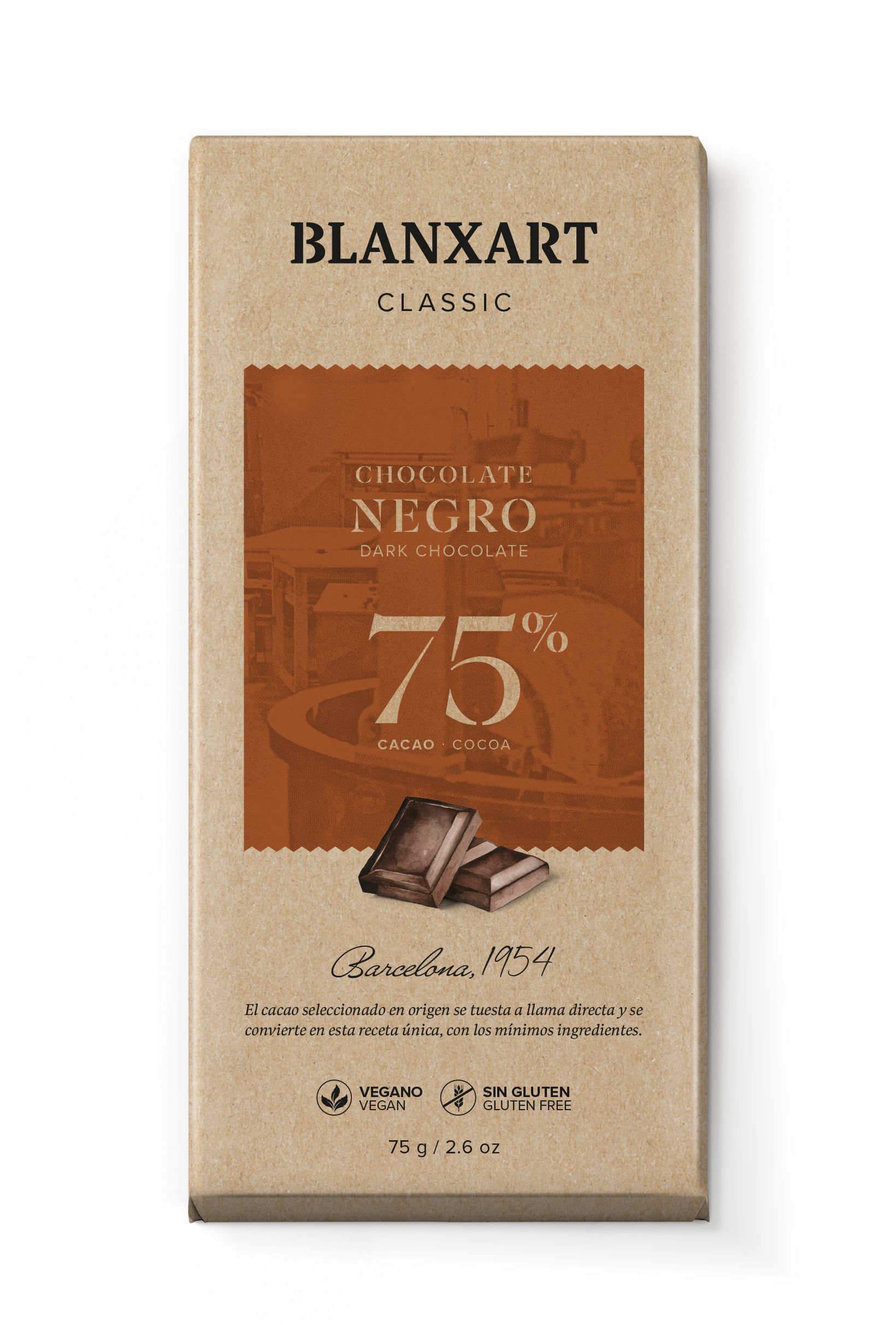 Hořká 75% čokoláda 75g