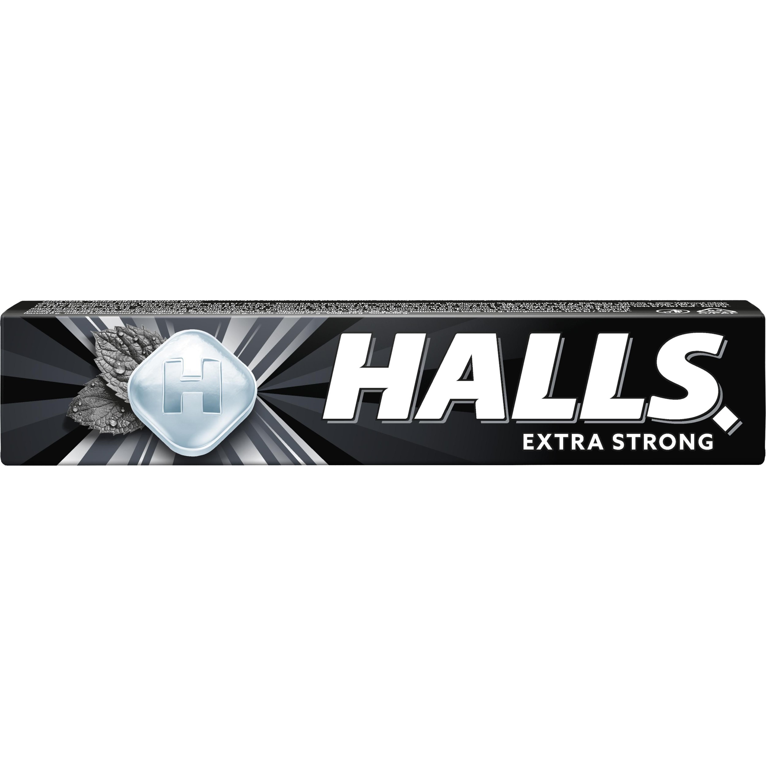 Halls EXTRA STRONG bonbóny mentol a eukalyptus 33,5g
