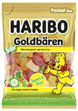 Haribo Goldbären Sour želé s ovocnou příchutí 80g