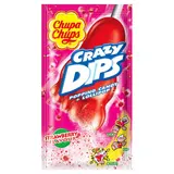 Chupa Chups Crazy Dips Drops s jahodovou příchutí s praskajicím práškem 14 g