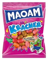 Haribo Maoam Kracher žvýkací bonbony se šumícím práškem 2,7% v náplni, částečně s příchutí coly 200 g